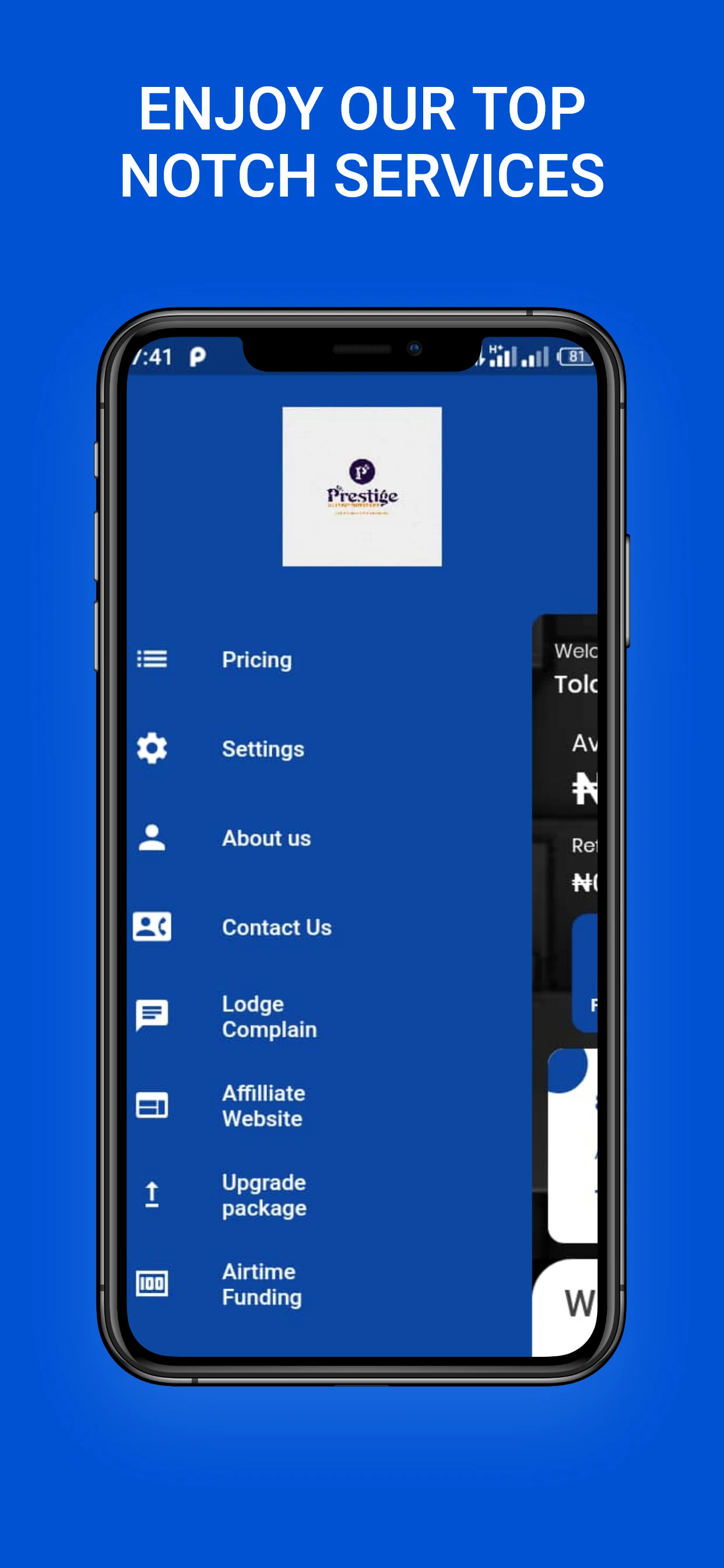 Prestigedata screenshot